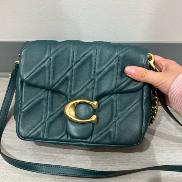 Coach Bag Times Square Quilted Tabby in Forest Green - Picture 6 of 13